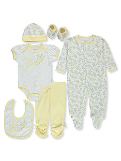 Floral 7-Piece Layette Set by Duck Duck Goose in Yellow multi