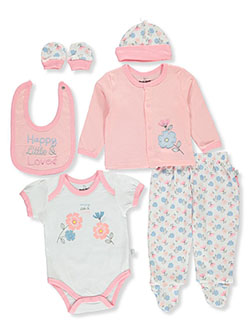 Floral 9-Piece Layette Set by Duck Duck Goose in Pink/multi