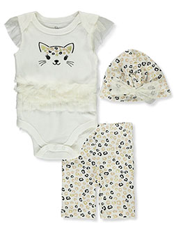 Baby Girls' 3-Piece Layette Set by Duck Duck Goose in White, Infants