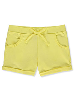 Girls' French Terry Shorts by Real Love in black, blush, charcoal gray and yellow