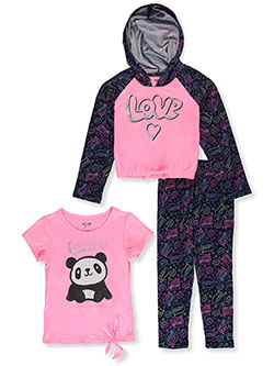 3-Piece Love Panda Leggings Set Outfit by Delia's Girl in Navy