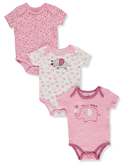 Baby Girls' 3-Pack Bodysuits by Duck Duck Goose in Pink/multi, Infants