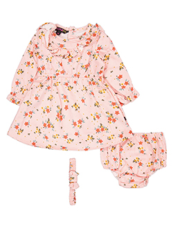 Girls' Floral Ribbed Dress and Bloomers Set
