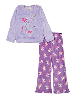 Sweet N Sassy Girls' Unicorn Fuzzy Pajama Set