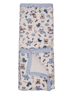 Duck Duck Goose Baby Sherpa Fleece Blanket with Toy Animals Print