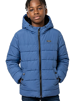 London Fog Boys' Zip Up Puffer Jacket with Hood