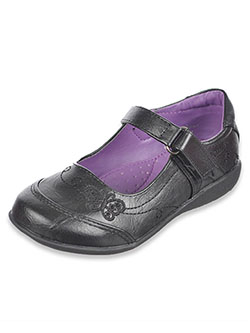 Girls "Butterfly Filigree" Mary Janes by School Rider in Black - Shoes