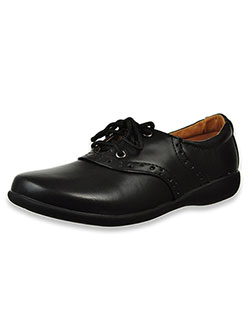 Girls' Lace-Up School Shoes by School Rider in Black