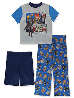 Baby Yoda 3-Piece Pajamas Set Outfit by Star Wars The Mandalorian in Royal blue