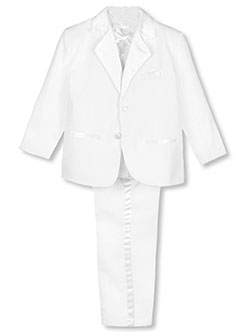 Little Boys' 5-Piece Tuxedo by Kaifer in black and white