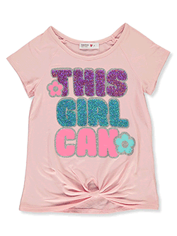 Girls' Flip-Sequin T-Shirt by Beautees in Pink