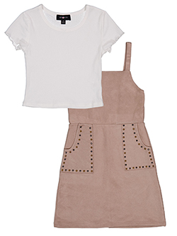 Amy Byer Girls' Embellished Dress and Tee Set