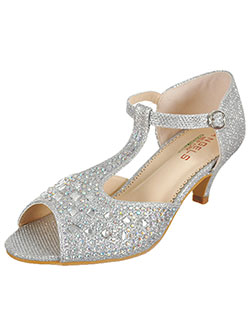 girls silver dress shoes