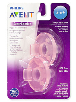 2-Pack Super Soothie Pacifiers by Avent in Pink - $5.99