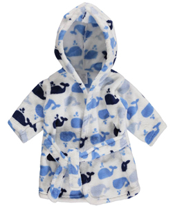Baby Boys' "Splashy Whale" Robe by Luvable Friends in Blue