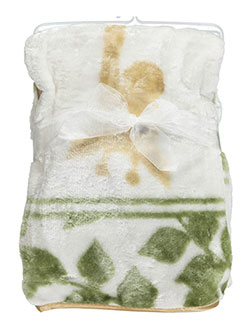 Plush Blanket by Luvable Friends in Ivory/green, Infants
