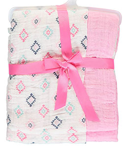 "Sunset Soft" 2-Pack Swaddle Blankets by Hudson Baby in Pink