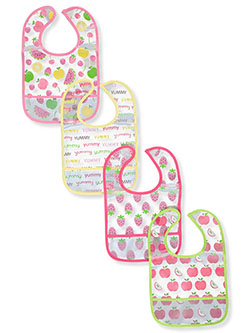 4-Pack Easy-Clean Bibs by Luvable Friends in Pink