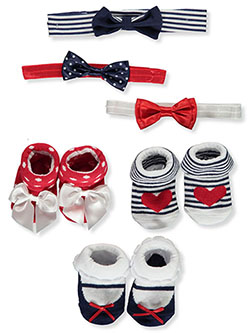 Hudson 6-Piece Headband & Sock Gift Set by Hudson Baby in Red