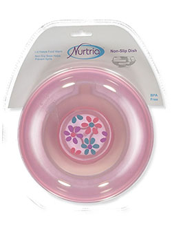 Non-Slip Plate With Lid by Nurtria in Pink/multi