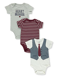 Baby Boys' 3-Pack Bodysuits by Little Treasure in Gray