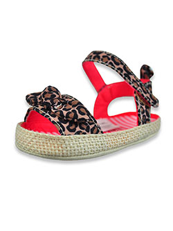 Baby Girls' Leopard Bow Sandals by Stepping Stones in Leopard