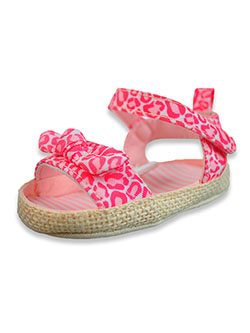 Baby Girls' Leopard Bow Sandals by Stepping Stones in Pink, Infants