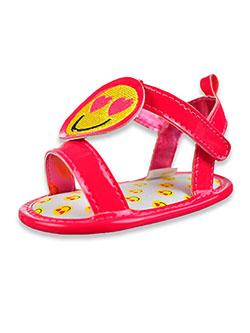 Emoji Sandals by First Steps by Stepping Stones in Hot pink, Infants