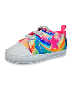 First Steps By Stepping Stones Tie-Dye Sneaker Booties by Stepping Stones in Rainbow
