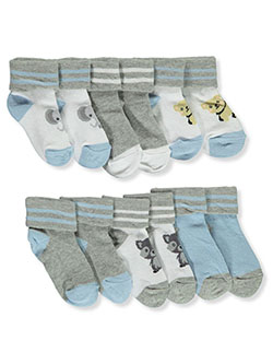 6-Pack Foldover Cuff Socks by Stepping Stones in Blue