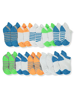 10-Pack Low-Cut Athletic Socks by Stepping Stones in Blue/multi