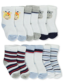 Baby Boys' 6-Pack Crew Socks by Koalababy in Navy/multi