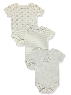 Baby Unisex 3-Pack Bodysuits by Bon Bebe in Gray, Infants