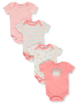 Baby Girls' 4-Pack Bodysuits by Bon Bebe in Fuchsia/multi, Infants