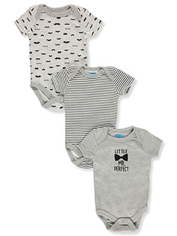Baby Girls' 3-Pack Goose Bodysuits by Bon Bebe in Gray, Infants