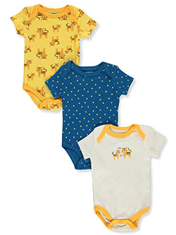 Baby Boys' 3-Pack Tiger Bodysuits by Bon Bebe in Yellow multi, Infants