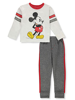 2-Piece Joggers Set Outfit by Disney Mickey Mouse in White/multi