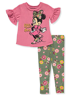 2-Piece Little Diva Leggings Set Outfit by Disney Minnie Mouse in Pink/multi