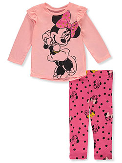 2-Piece Little Diva Leggings Set Outfit by Disney Minnie Mouse in Pink/multi