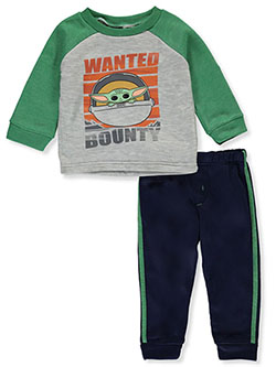 2-Piece Baby Yoda Joggers Set Outfit by Star Wars The Mandalorian in Green/gray
