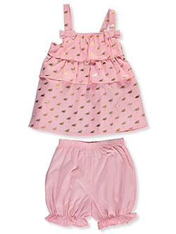 Famous Brand Girls 2-Piece Short Set Outfit