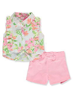 2-Piece Shorts Set Outfit by Penelope Mack in Pink/multi