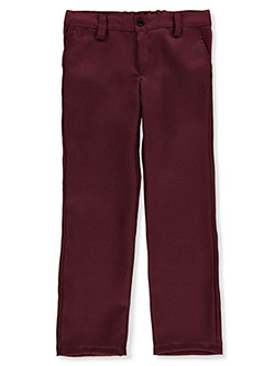 Girls' Flat Front Pants in burgundy, gray, navy and plaid #91 - $29.99