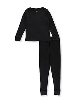 Big Boys' 2-Piece Thermal Long Underwear Set by Ice2O in black, charcoal gray, heather gray and off white