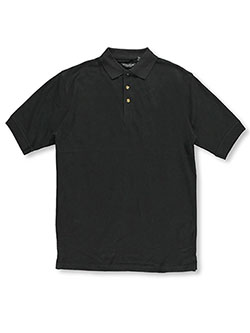 Men's S/S Pique Polo by Ultra Club in Black