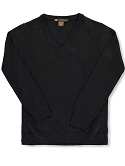 Women's V-Neck Sweater by Harriton in Black - $24.99
