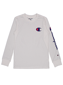 Champion Boys' Long-Sleeve Logo Tee