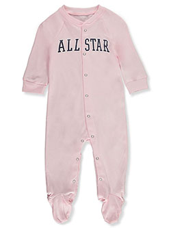 Baby Girls' All-Star Footed Coveralls by Converse in Pink