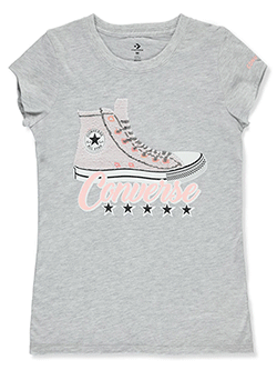 Flip Sequin Chucks T-Shirt by Converse All-Star in Gray multi