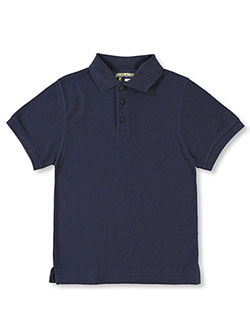 Little Boys' S/S Pique Polo by Universal in navy, red and white